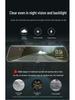 10" HD Dash Cam with Night Vision & Reversing Camera - New Streaming Media Rearview Mirror Recorder.