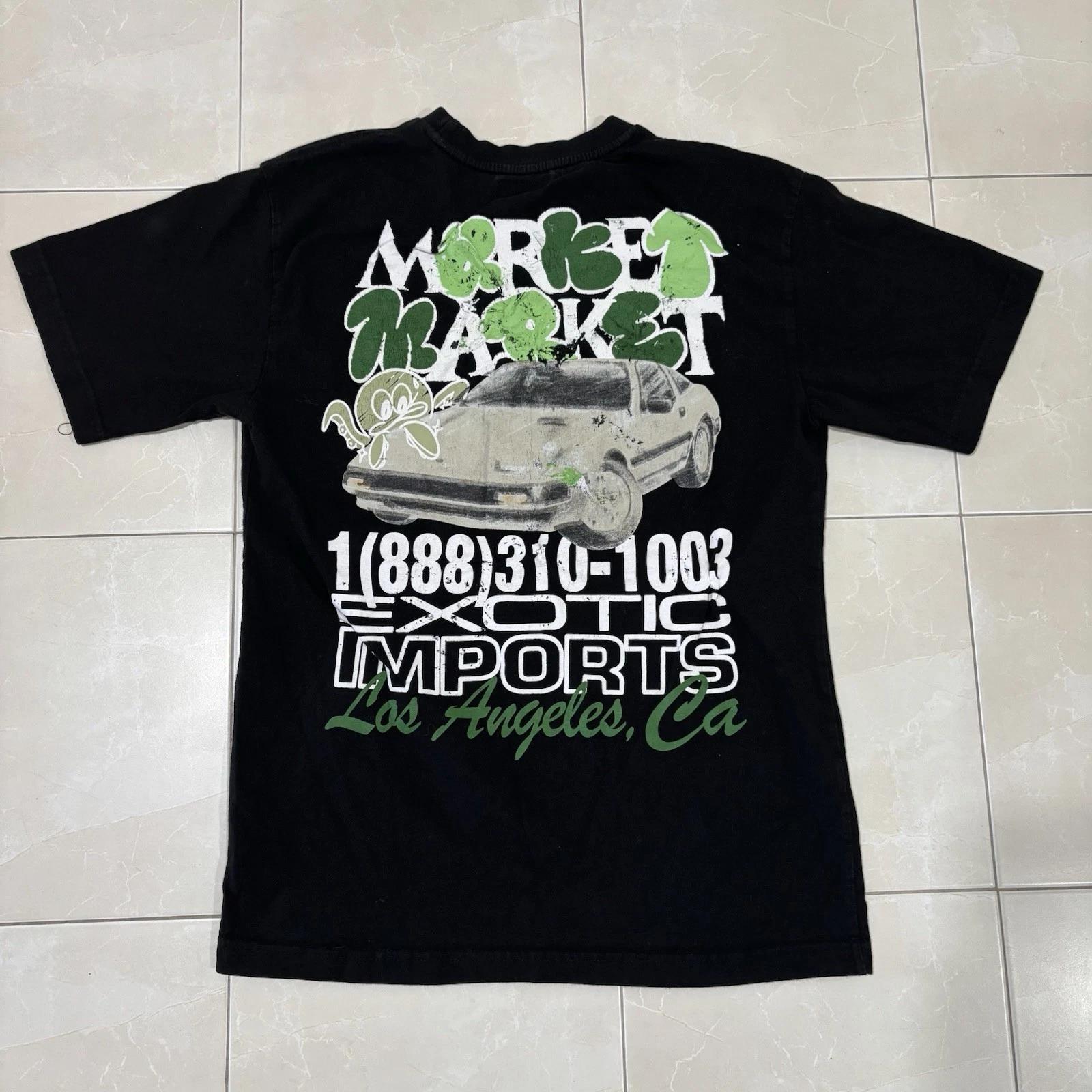 Chinatown Market Exotics T Shirt Imports LA Black Car Graphic Tee Mens M L