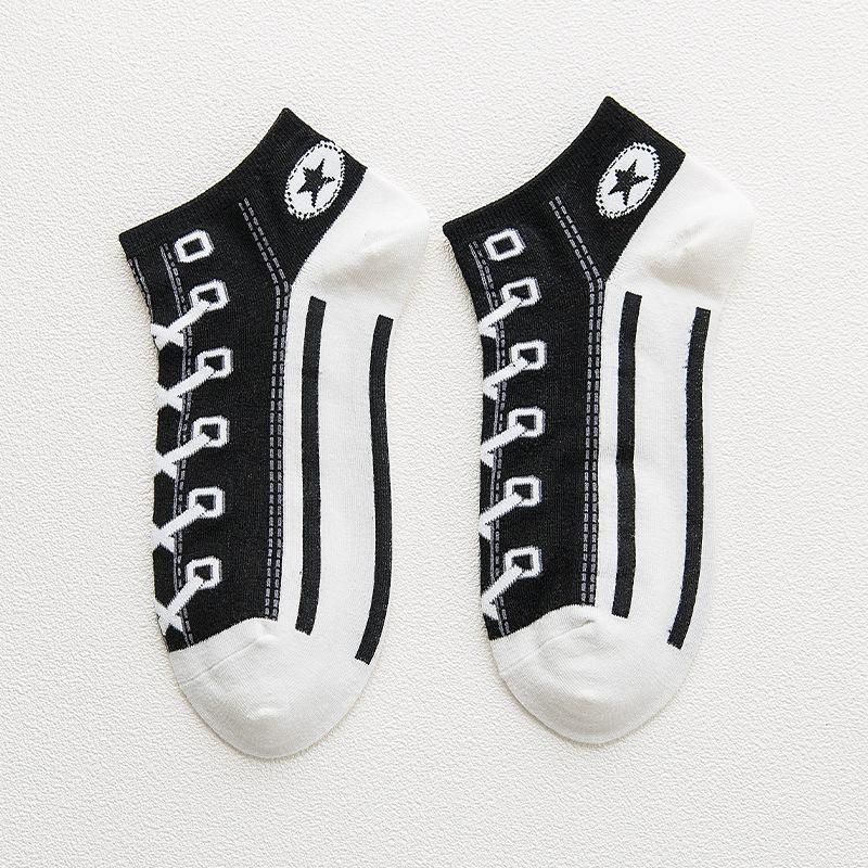 Męskie wiosenne skarpetki sportowe w stylu preppy