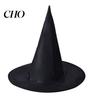 Cosplay Witch Hat Halloween Wizard Hat, Adult Kids Cone with Spider Party Accessory Web Star Decor, Gothic Costume Prop, Trick or Treat Black