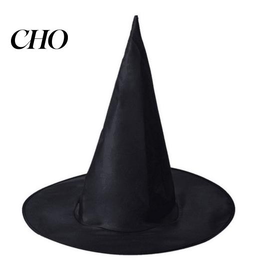 Cosplay Witch Hat Halloween Wizard Hat, Adult Kids Cone with Spider Party Accessory Web Star Decor, Gothic Costume Prop, Trick or Treat Black
