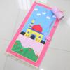 Cute Novelty Pattern Printed Golden Velvet Non-Slip Lightweight Kids Travel Prayer Bucket Rug Blanket