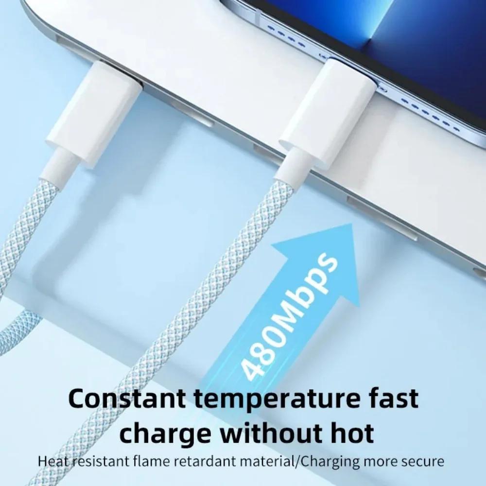 60 Вт USB Type C - Type C 6A кабель передачи данных для iPhone 15 16 Samsung Xiaomi быстрая зарядка USB C - C кабель Type C зарядное устройство для передачи данных