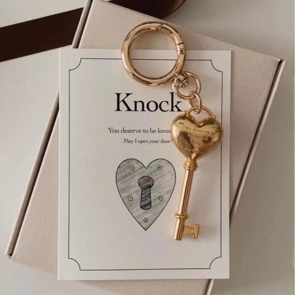 Heart Lock Keychain Set - Korean Style Couples' Bag Pendant Accessories