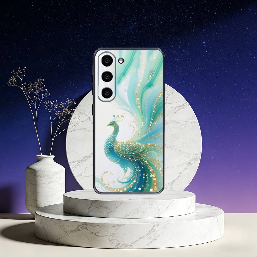 

COLORFUL Bird Peacock Phone Case For Samsung Galaxy A73,A72,A71,A70,A53,A52,A51,Others Soft Black Cover Samsung a51 4g