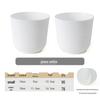 Nordic Thickened Lazy Desktop Vertical Stripe Round Pot: Phalaenopsis & Tiger Pothos Plastic Hydroponic Anti-Ceramic Flower Pot