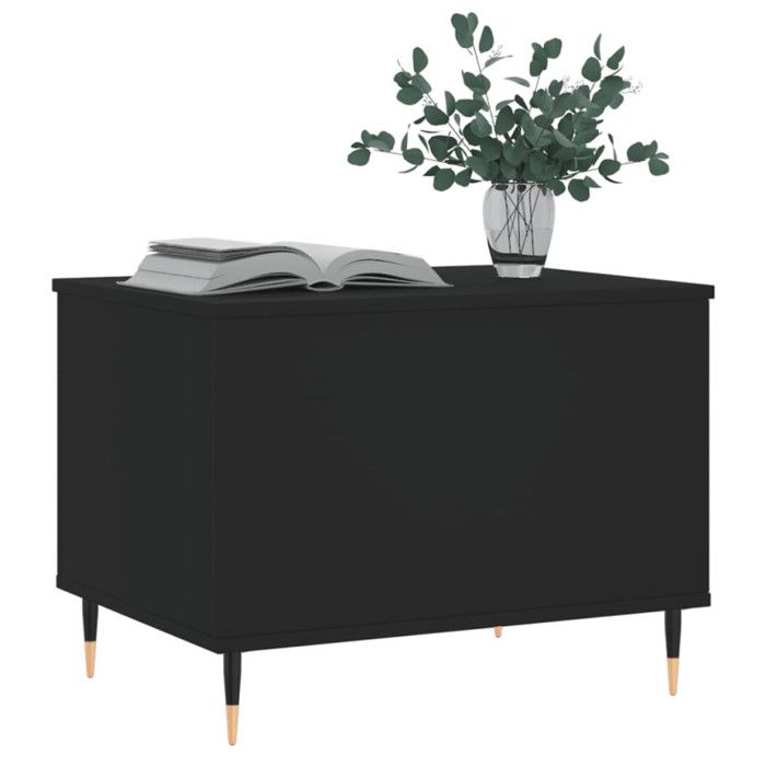 VidaXL Table basse Noir 60x44,5x45 cm Bois d'ingénierie 830941
