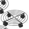 Solid Iron Round Mobile Flower Stand with Brake Wheels