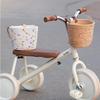 Cute with Rope Handle Bicycle Basket Removable Solid Color Bike Carrier Bag Large Capacity Storage Basket Bike
