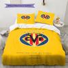 Juego de Ropa de Cama con Patrón del Villarreal CF Funda Nórdica Funda de Almohada Decoración del Hogar Regalo (1 * funda nórdica + 2 * fundas de almohada, sin núcleo)