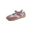 Retro lotus root color ballet style soft sole Velcro light mouth Mary Jane single shoes are beautiful and comfortable