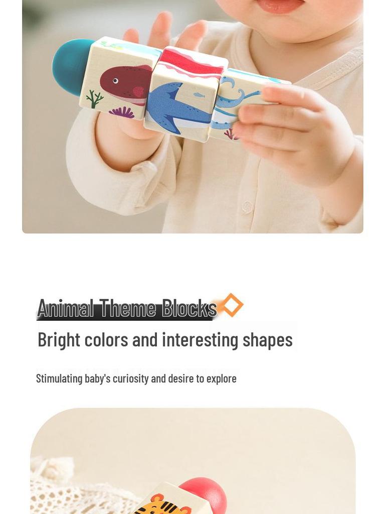 Rotating Building Blocks Puzzle for Kids Ages 3-6: Educational Toy for Parent-Child Interaction with Large Particles