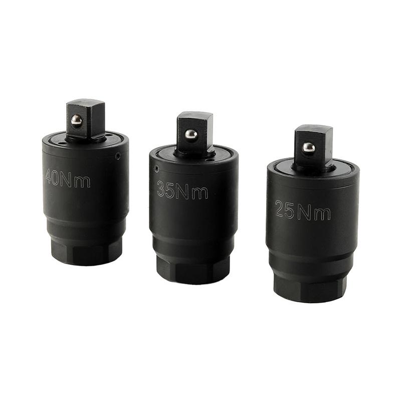 1/3-teiliges 3/8-Zoll-Drehmomentschlüssel-Adapterset für Ölfilter (25, 35, 40 Nm) – Präzisionswerkzeuge