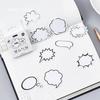 45Sheets Black & White Dialog Box Stickers Mini Box Stickers Vintage Scrapbooking Journal DIY Decorative Stickers Craft Supplies
