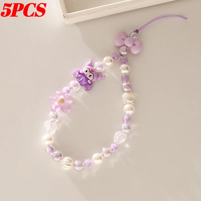 Niedlicher Sanrio Melody Hello Kitty Kuromi Cinnamorol Acryl Schlüsselanhänger Handkette Telefonkette Telefonzubehör Schmuckzubehör