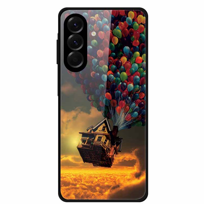 Tempered Glass Phone Case For Samsung Galaxy S24 FE Case Hard PC Back Cover Shell for Galaxy S24FE S 24 FE 5G Hard Covers Flower