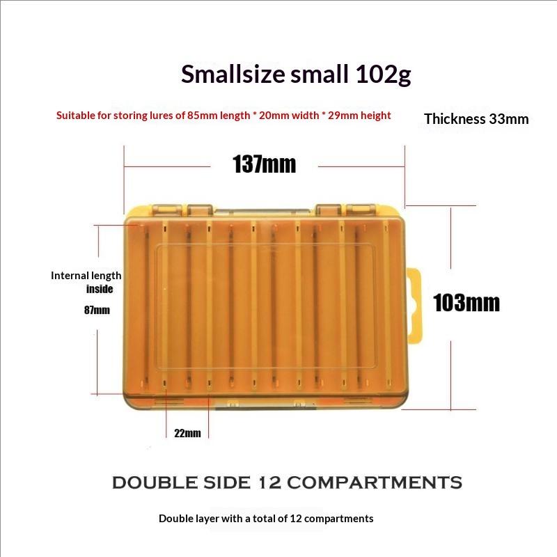Double Sided Tackle Box Box Fishing Gear Accessory Storage Box Fishing Bait Box Mino Hard Bait Pencil Squid Fake Bait Box