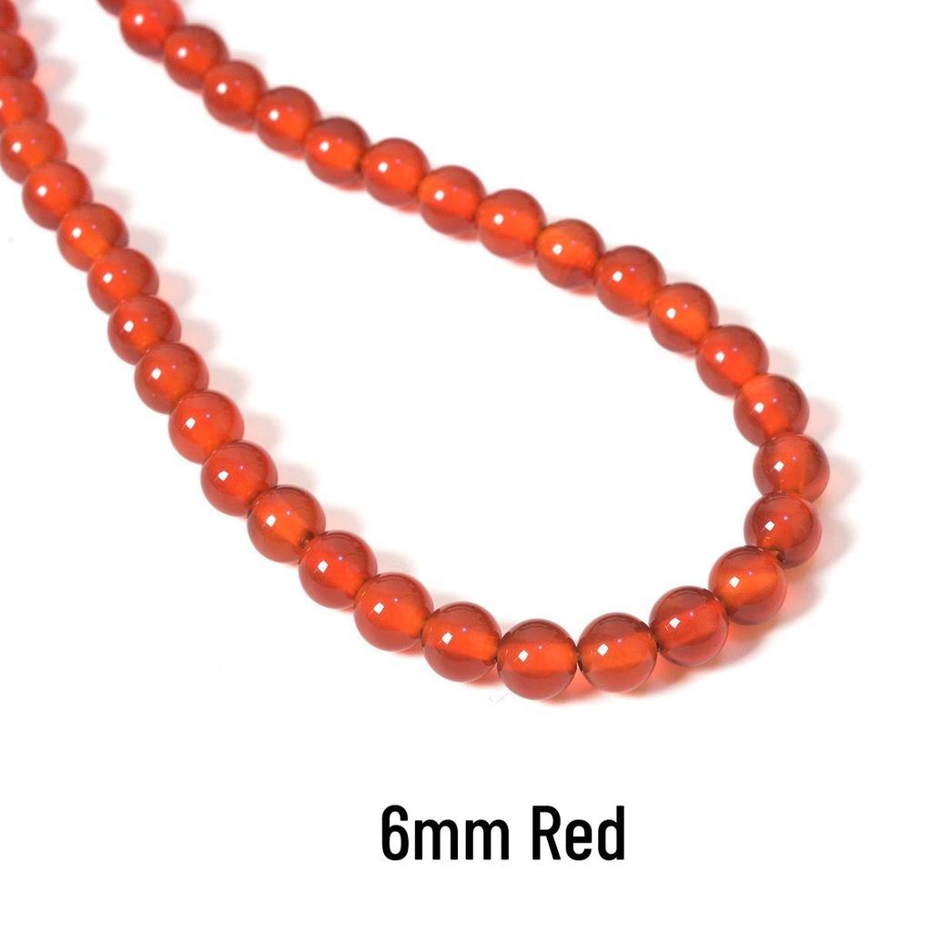 Natural Red Agate Round Beads for DIY Bracelet & Necklace Jewelry - Green Aventurine Accessories
