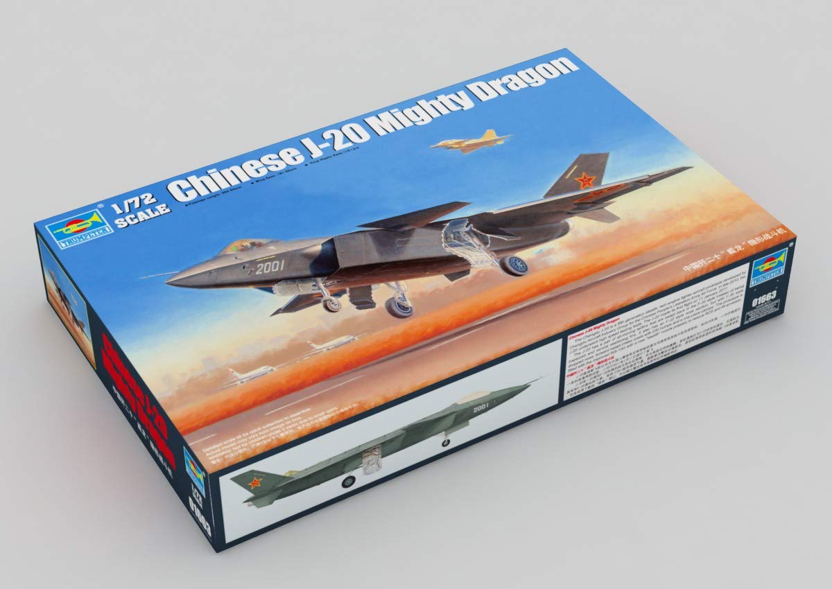 

Trumpeter Chinese Air Force Fighter Plastic Model 1/72 J-20