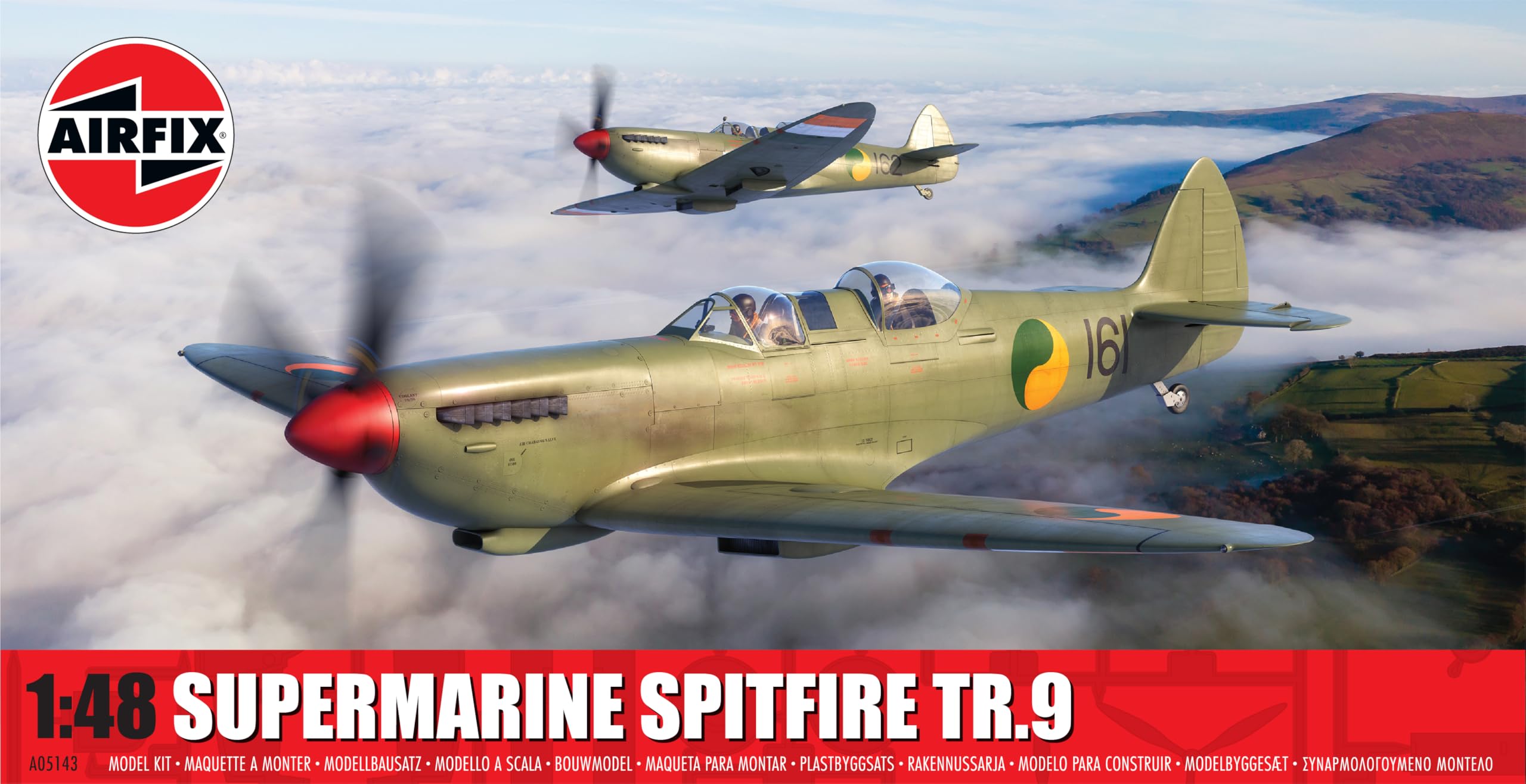 Пластиковая модель Airfix Supermarine Spitfire X5143 1/48 Tr.9 (Самолет)