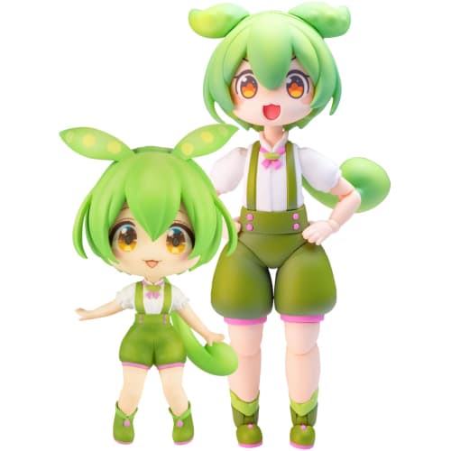 

PLUM Plafia Zundamon Mini Figure Set, Approximately 100mm Tall, 1/12 Scale, Pre-Colored Plastic Model Kit, PP223