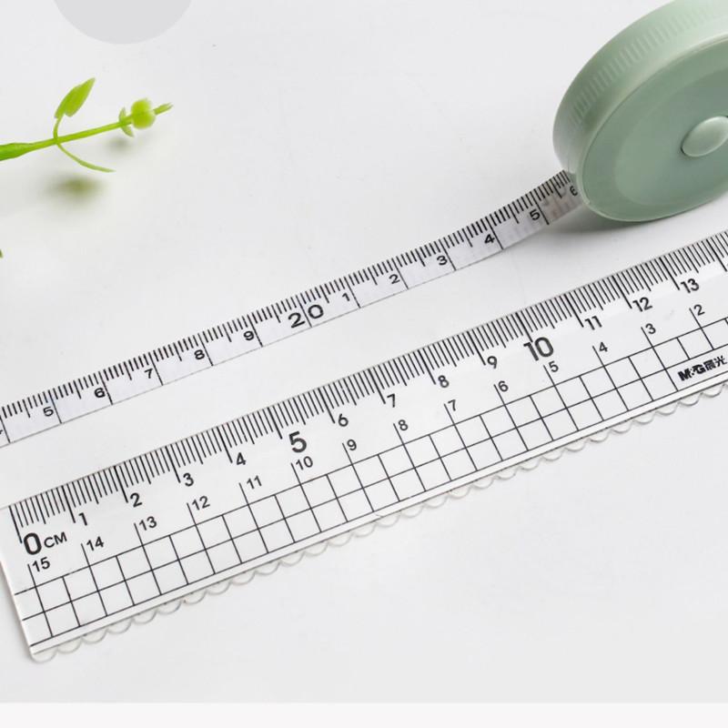 1.5m Small Tape Measure Portable Student Soft Leather Three Measurement Clothes Automatic Recycling
