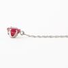Walk Platinum Necklace with Natural Ruby 1 Carat Authenticity Card Pt850 Screw Chain [Jewelry Shinsaibashi] Pendant, Included,