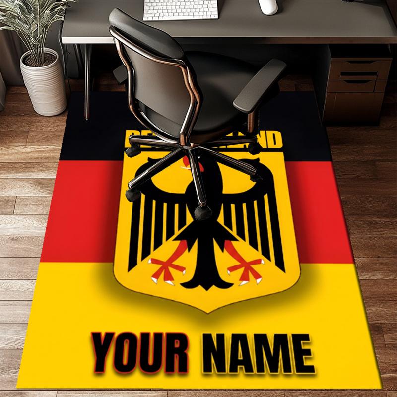 Custom Name Bundeswappen Rug - Decorative Non-slip Carpet With YourName For Bedroom Or Office Perfect Gift For Family And Friends