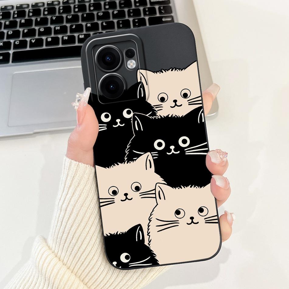 For OPPO Reno13 F 4G 5G Reno13 Pro Cute Cartoon Astronaut Cat Phone Case Reno 13F 13 13Pro Soft Silicone Shockproof Cases