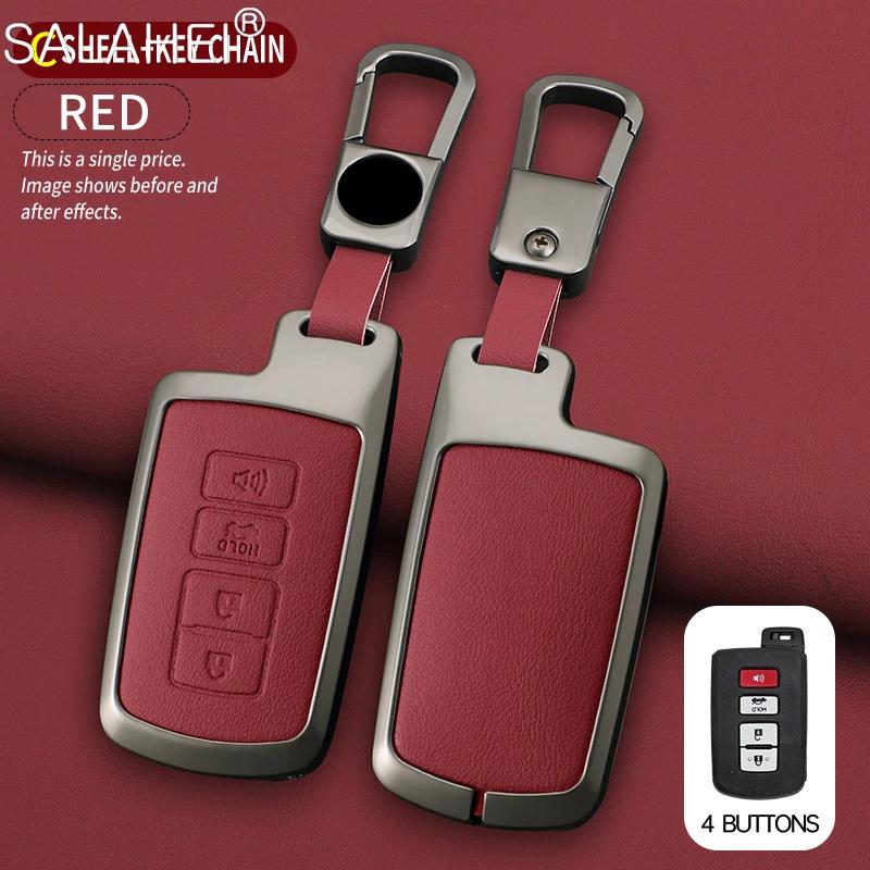 Interior Mouldings Leather Car Key Case Cover  Protector Shell For Toyota Camry Corolla RAV4 Highlander Avalon 2015 2016 2017 20