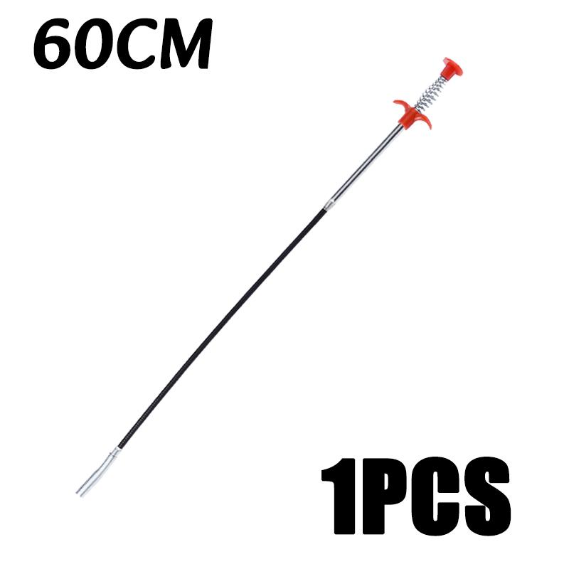 1/3PC 60/90/160cm Multifunctional Spring Pipe Dredge Tool With Grapple Hook Sewer Dredge Pipeline Toilet Kitchen Cleaning Tools