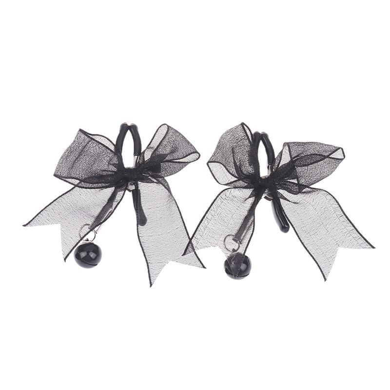 1 Pair Bells Lace Metal Bondage Nipple Clamps Chain Clips Labia Slave Women Toys Adult Sex Games Breast Stimulate