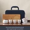 Mutton-Fat Jade Ink Landscape Travel Tea Set