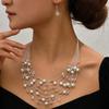 Southeast Asia Indian Ethnic Gemstone Beaded Earrings and Necklace Set