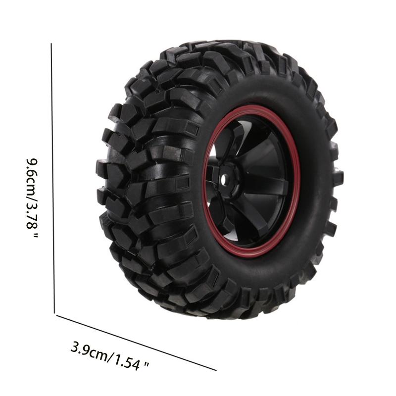 Rubber Made Buggy Tires Wheel Tires Model Crawler Car Wheel Hub Beadlock for 1/10 Car Toy for D90 CC01