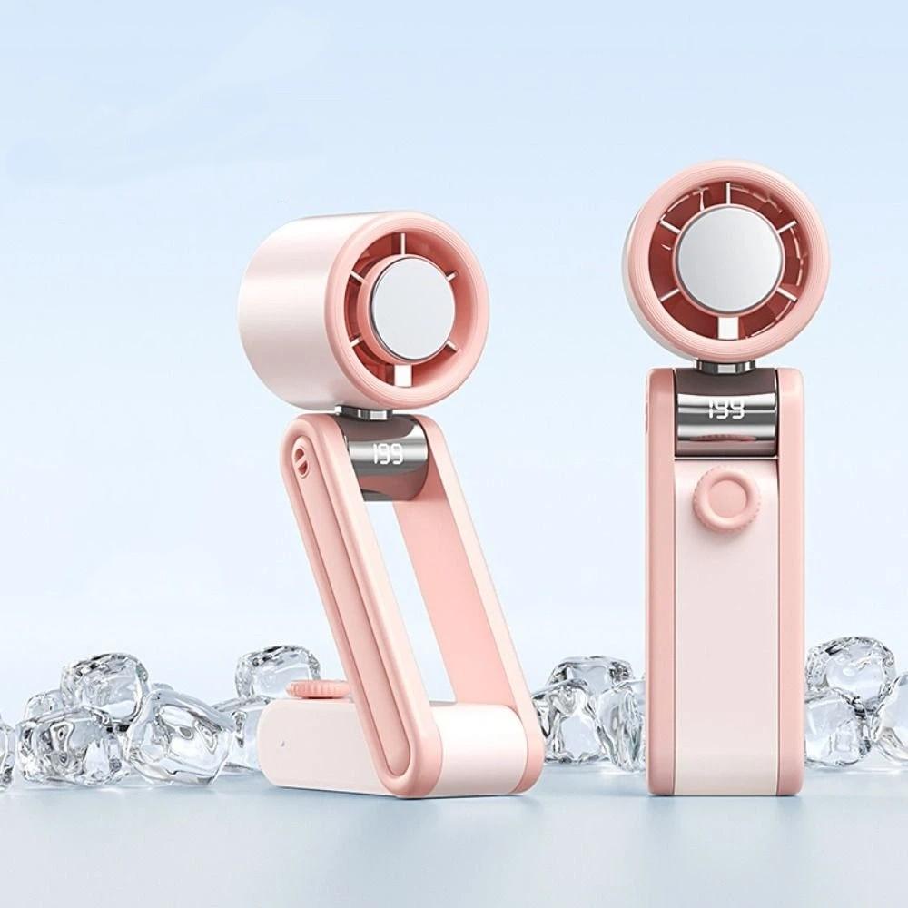 Portable Mini Pocket Fan Foldable Design USB Rechargeable Fan Mini Folding Cooling Fan  Outdoor Use