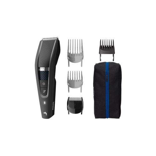 

Машинка для стрижки волос Philips серии 5000 (Электрическая машинка для стрижки волос, аккумуляторная/питание от сети переменного тока, оснащена турборежимом, 27 уровней регулировки, 3-28 мм) HC5632/17 Черный