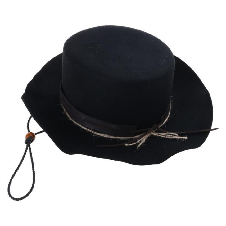 Eye Catching Western Hat Cosplay Costume Hat Stage Show Props Hat Halloween Costume Woven Belt Hat Carnivals Party Props