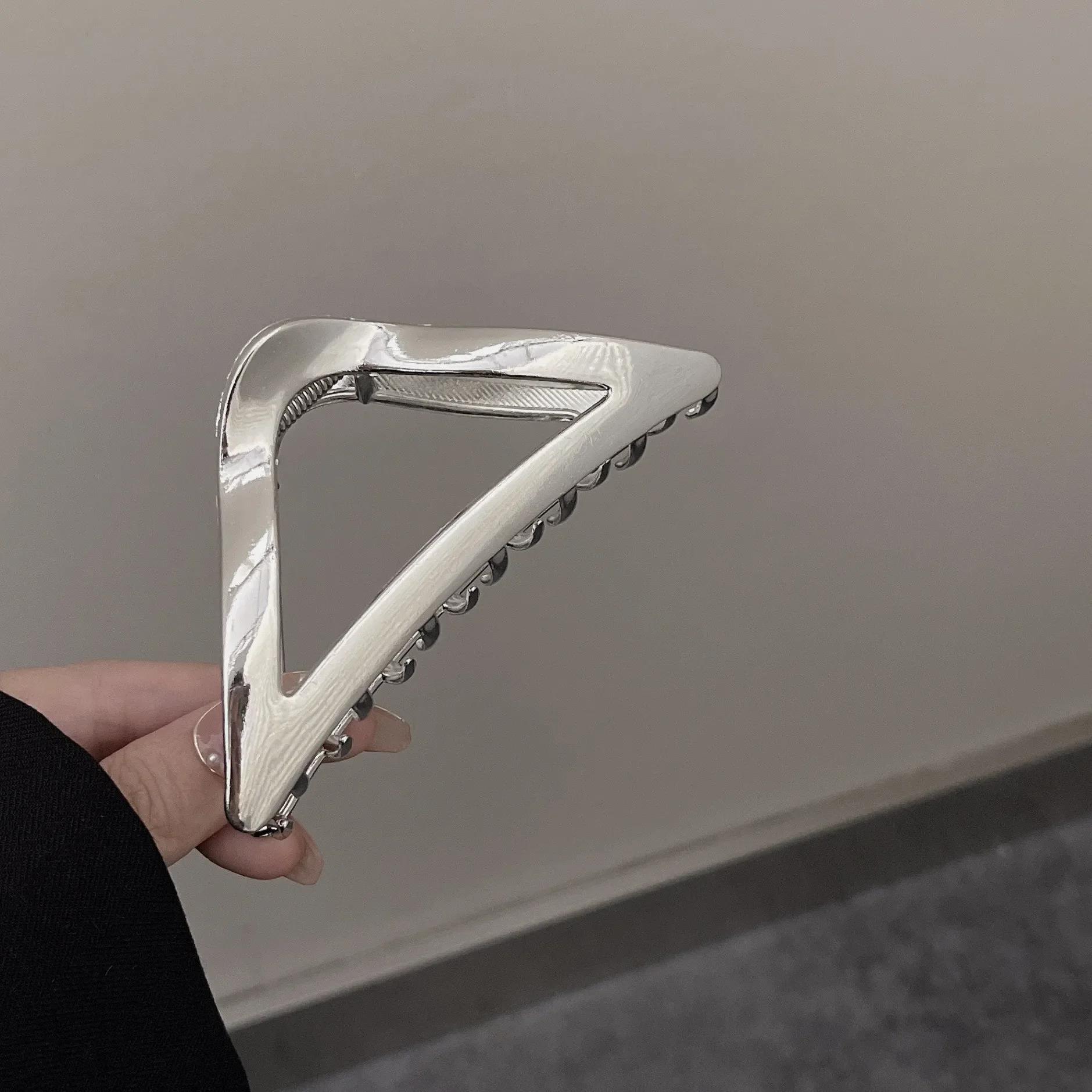 

Серебряные заколки-крабы для волос, разнообразные изогнутые металлические заколки для волос, универсальные головные уборы, женские аксессуары для волос