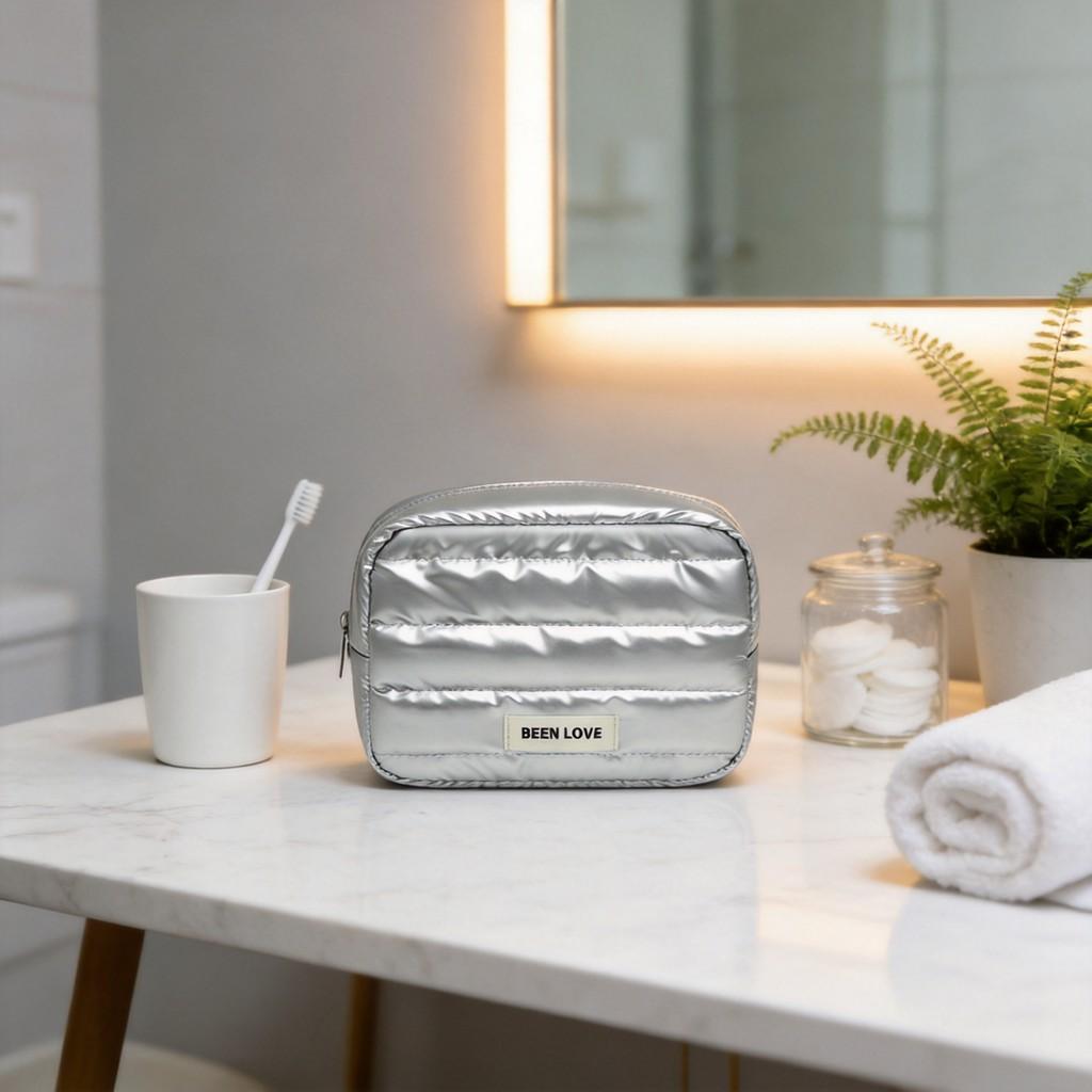 Fashionable Cubeshaped Makeup Organizer With Multiple Compartments For Travel And Cosmetic Use