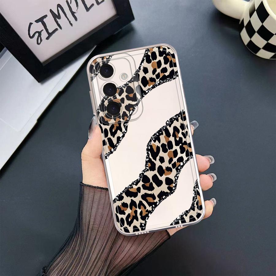 Minimalist Leopard Print Case for Samsung Galaxy A57 A54 A15 A34 A35 A55 A56 A25 A51 A36 A37 A52 A14 A16 A52 A17 A26 A24 Phone