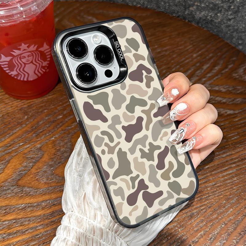 Military Camo Pattern Protective Case For iPhone 17 16 17E 16E 15 14 13 12 11 Pro Max Shockproof