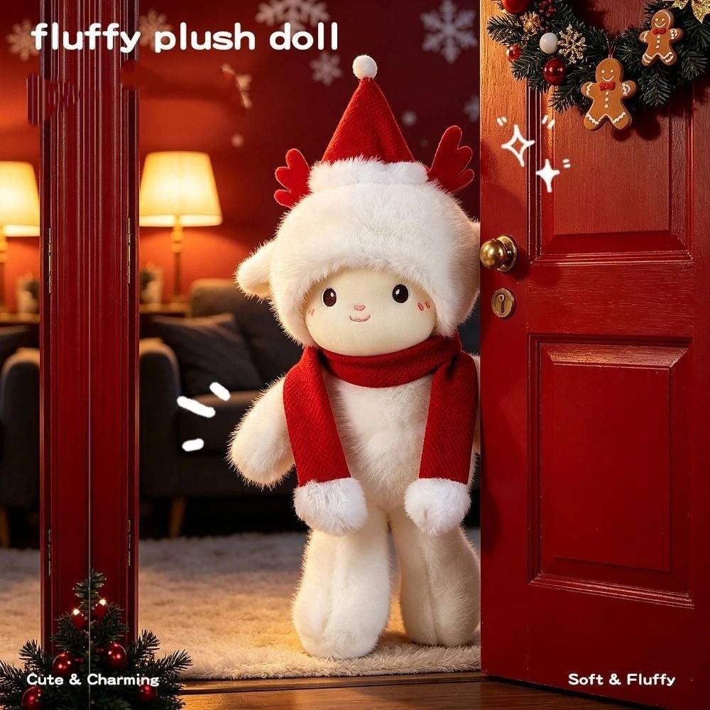 Fluffy Little Sheep Doll Simulation Appease Doll Pillow Christmas Sheep Plush Toy  Home Decor