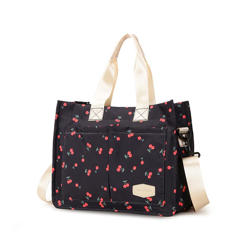 

Cherry shoulder bag multi-compartment and multi-layer tote baby travel bag, lightweight handbag