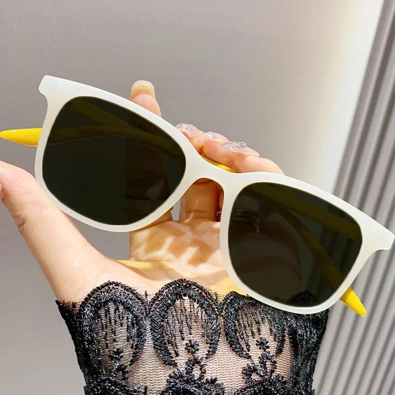 Trendy Summer Myopia Sunglasses Color Changing Retro Vintage Photochromic Glasses Outdoor Square Uv Protection Sun Eyewear