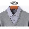 CARLI Men's Mock-Neck Faux-Layer Wool Blend Sweater