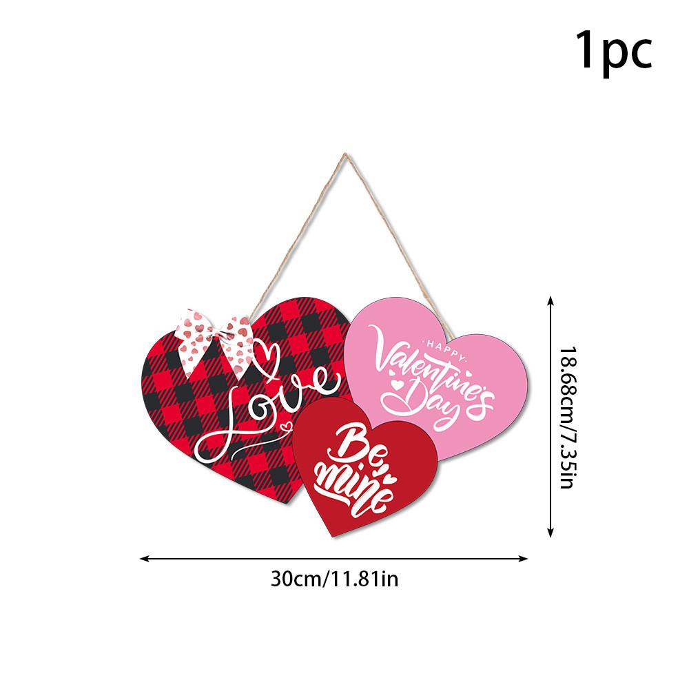 Day Valentines Paper Door Hanging With Heart Flower Design For Party Decor