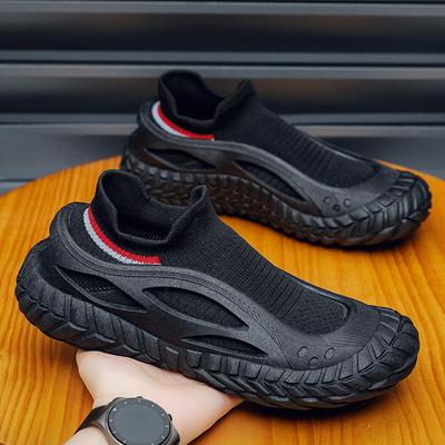 Frühling Sommer Neue Schuhe für Herren Strick Casual Socken Schuhe Atmungsaktiv Flach Skateboard Jugend Slipper Loafers