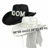 Wide Brim Groom Cowboy Hat Non-woven Fabric Bride Cowgirl Hat  Wedding Decoration