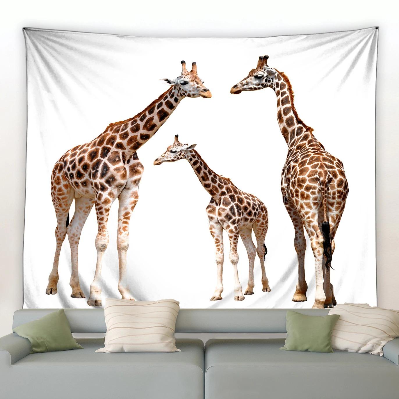 Узор жирафа Гобелен Спальня Гостиная Гобелен Домашнее украшение стены Гобелен 100x75cm — фото 9